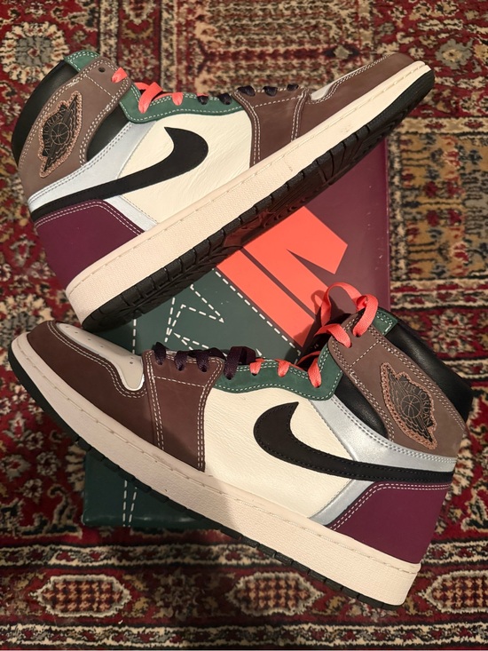 Jordan Other - Jordan 1 Retro High OG Hand Crafted — Brown, White, Black, Green, Purple, Coral